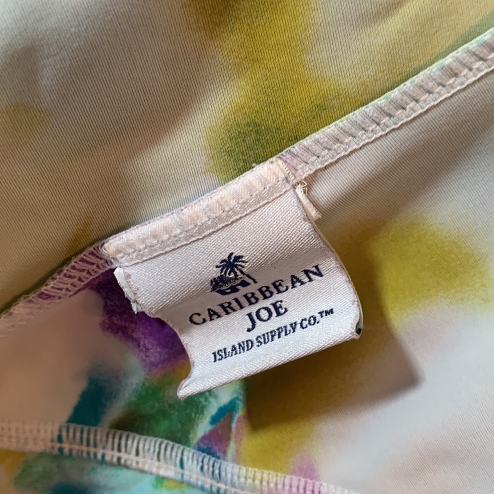 Caribbean Joe Island Supply Co. Sz 14 Watercolor Tankini Top - Picture 8 of 9